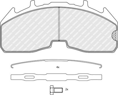 Ferodo FCV5496B - Brake Pad Set, disc brake car-mod.net