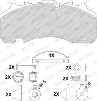 Ferodo FCV1677B - Brake Pad Set, disc brake car-mod.net