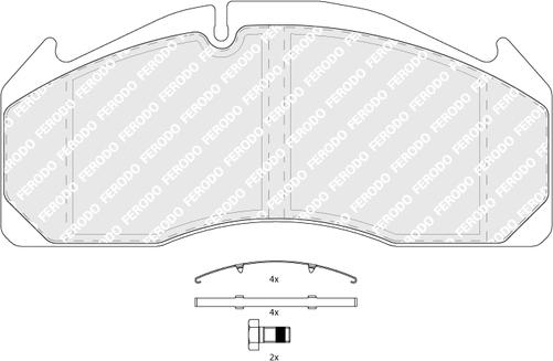 Ferodo FCV1388B - Brake Pad Set, disc brake car-mod.net