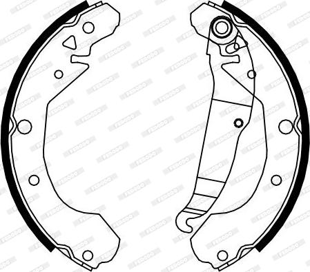 Ferodo FSB4075 - Drum Brake Shoe Set car-mod.net