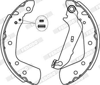 Ferodo FSB4243 - Drum Brake Shoe Set car-mod.net