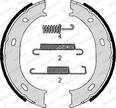Ferodo FSB624S - Brake Shoe Set, parking brake car-mod.net
