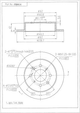 FI.BA FBD414 - Brake Disc car-mod.net