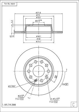 FI.BA FBD437 - Brake Disc car-mod.net
