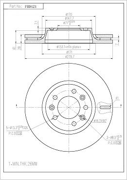 FI.BA FBD421 - Brake Disc car-mod.net