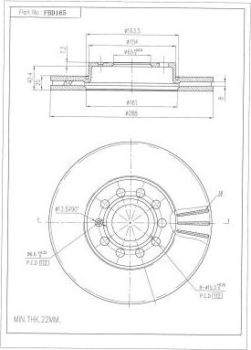 FI.BA FBD165 - Brake Disc car-mod.net