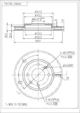 FI.BA FBD103 - Brake Disc car-mod.net
