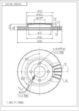 FI.BA FBD102 - Brake Disc car-mod.net