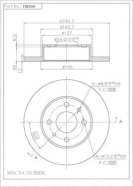 FI.BA FBD398 - Brake Disc car-mod.net