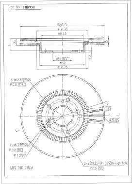 FI.BA FBD339 - Brake Disc car-mod.net