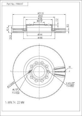 FI.BA FBD247 - Brake Disc car-mod.net