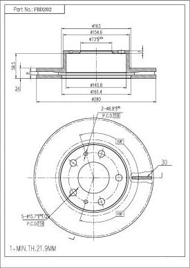 FI.BA FBD202 - Brake Disc car-mod.net