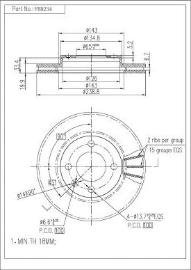 FI.BA FBD234 - Brake Disc car-mod.net