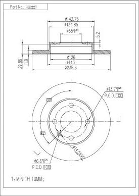 FI.BA FBD227 - Brake Disc car-mod.net
