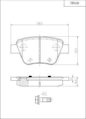 FI.BA FBP4140 - Brake Pad Set, disc brake car-mod.net