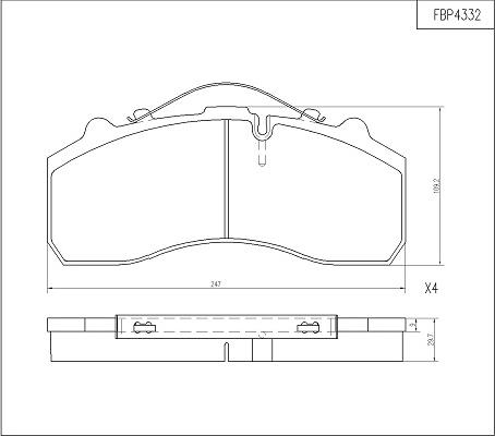 FI.BA FBP4332 - Brake Pad Set, disc brake car-mod.net