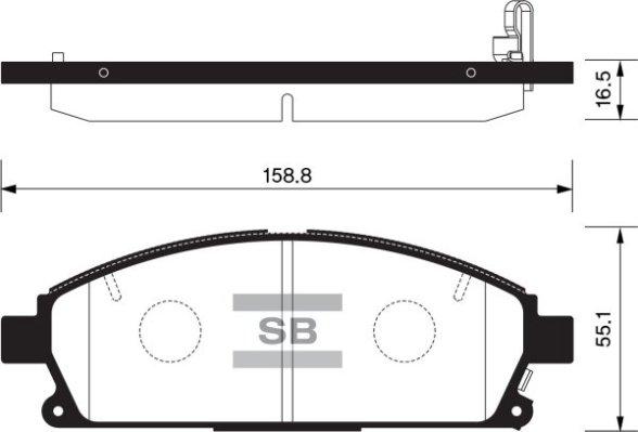 Akebono ISD691 - Brake Pad Set, disc brake car-mod.net
