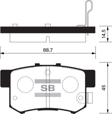4U Autoparts 22335HN - Brake Pad Set, disc brake car-mod.net