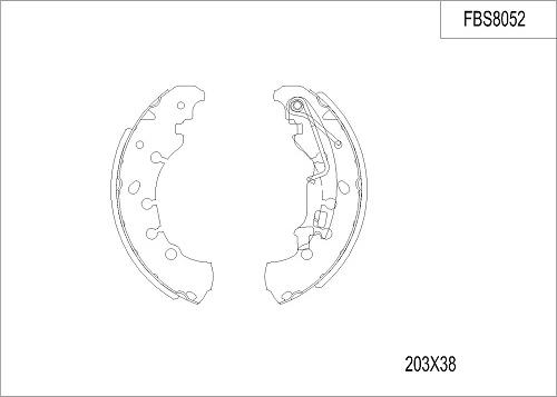 FI.BA FBS8052 - Drum Brake Shoe Set car-mod.net