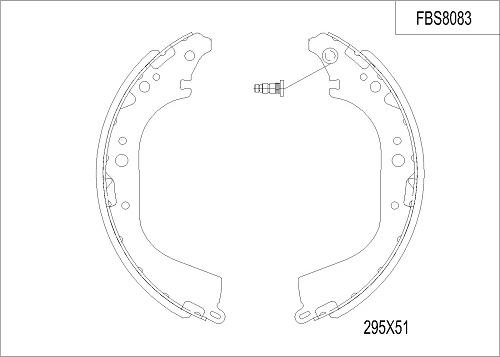 FI.BA FBS8083 - Drum Brake Shoe Set car-mod.net