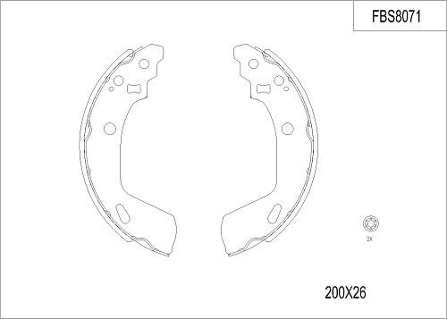FI.BA FBS8071 - Drum Brake Shoe Set car-mod.net