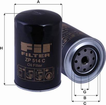 FIL Filter ZP 514 C - Oil Filter car-mod.net