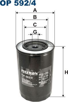 Filtron OP592/4 - Oil Filter car-mod.net