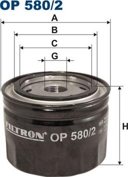 Filtron OP580/2 - Oil Filter car-mod.net