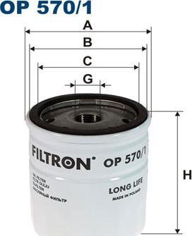 Filtron OP570/1 - Oil Filter car-mod.net