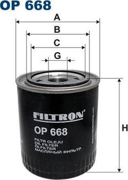 Filtron OP668 - Oil Filter car-mod.net