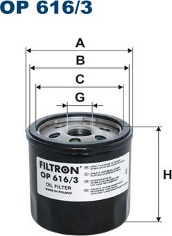 Filtron OP616/3 - Oil Filter car-mod.net