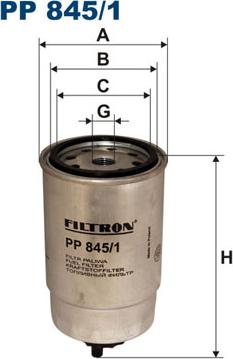 Filtron PP845/1 - Fuel filter car-mod.net