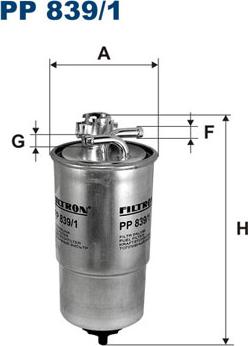 Filtron PP839/1 - Fuel filter car-mod.net