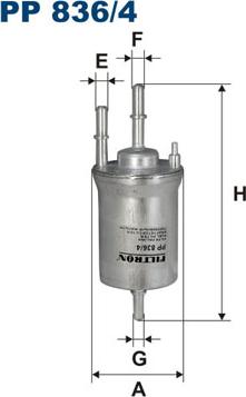 Filtron PP836/4 - Fuel filter car-mod.net