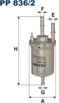 Filtron PP836/2 - Fuel filter car-mod.net