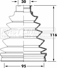 First Line FCB6051 - Bellow, drive shaft car-mod.net
