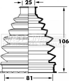 First Line FCB6020 - Bellow, drive shaft car-mod.net