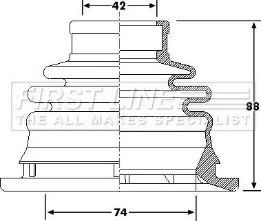 First Line FCB6197 - Bellow, drive shaft car-mod.net