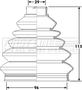 First Line FCB6180 - Bellow, drive shaft car-mod.net