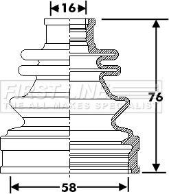 First Line FCB6302 - Bellow, drive shaft car-mod.net