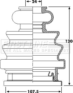 First Line FCB6204 - Bellow, drive shaft car-mod.net