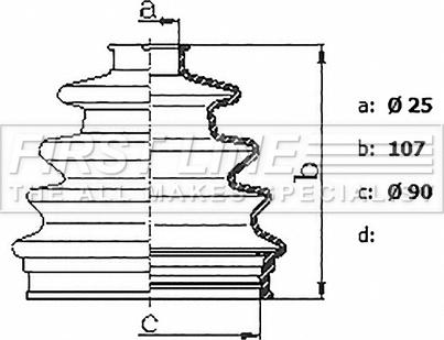 First Line FCB6227R - Bellow, drive shaft car-mod.net