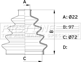 First Line FCB1007 - Bellow, drive shaft car-mod.net