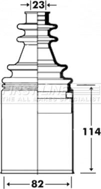 First Line FCB2915 - Bellow, drive shaft car-mod.net