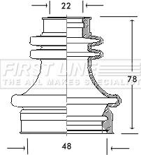 First Line FCB2043 - Bellow, drive shaft car-mod.net