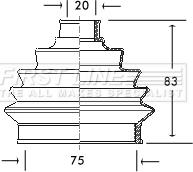First Line FCB2004 - Bellow, drive shaft car-mod.net