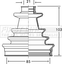 First Line FCB2175 - Bellow, drive shaft car-mod.net