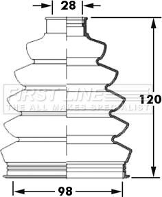 First Line FCB2394 - Bellow, drive shaft car-mod.net
