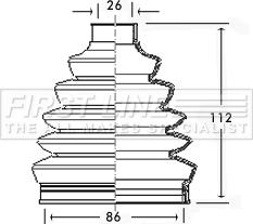 First Line FCB2350 - Bellow, drive shaft car-mod.net