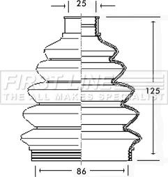 First Line FCB2302R - Bellow, drive shaft car-mod.net